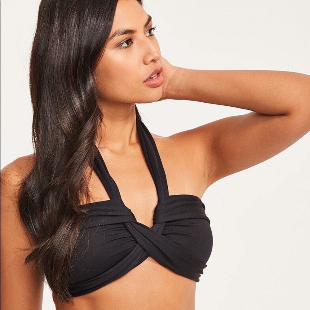Seafolly Black Convertible Bikini Top 16